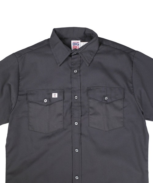 BIG BILL(ビッグビル)の「【T18】【BIGBILL/ビッグビル】PREMIUM SHORT-SLEEVE WORK SHIRT(シャツ/ブラウス・メンズ・ブラック/チャコールグレー/ネイビー/グリーン/タン・LARGE/MEDIUM)」の6枚目の写真