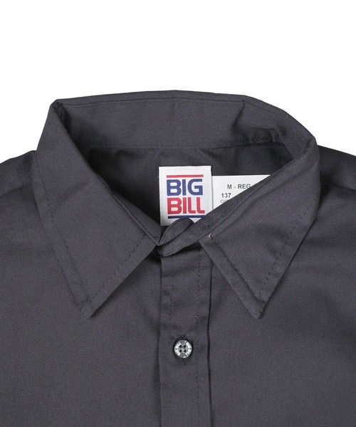 BIG BILL(ビッグビル)の「【T18】【BIGBILL/ビッグビル】PREMIUM SHORT-SLEEVE WORK SHIRT(シャツ/ブラウス・メンズ・ブラック/チャコールグレー/ネイビー/グリーン/タン・LARGE/MEDIUM)」の7枚目の写真