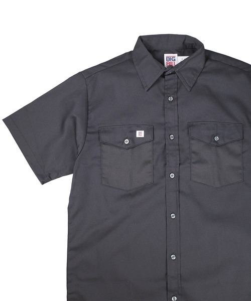 BIG BILL(ビッグビル)の「【T18】【BIGBILL/ビッグビル】PREMIUM SHORT-SLEEVE WORK SHIRT(シャツ/ブラウス・メンズ・ブラック/チャコールグレー/ネイビー/グリーン/タン・LARGE/MEDIUM)」の11枚目の写真