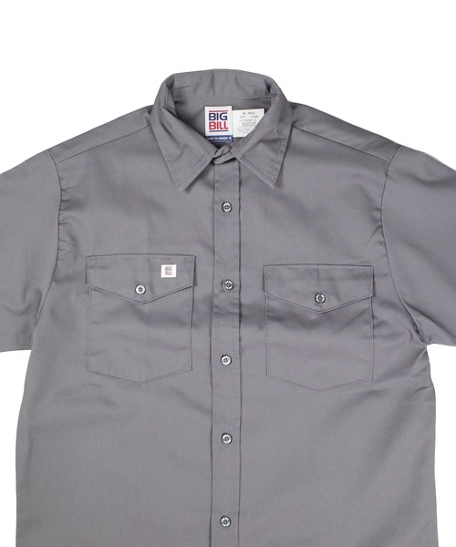 BIG BILL(ビッグビル)の「【T18】【BIGBILL/ビッグビル】PREMIUM SHORT-SLEEVE WORK SHIRT(シャツ/ブラウス・メンズ・ブラック/チャコールグレー/ネイビー/グリーン/タン・LARGE/MEDIUM)」の16枚目の写真