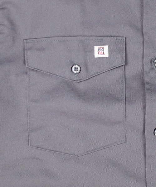 BIG BILL(ビッグビル)の「【T18】【BIGBILL/ビッグビル】PREMIUM SHORT-SLEEVE WORK SHIRT(シャツ/ブラウス・メンズ・ブラック/チャコールグレー/ネイビー/グリーン/タン・LARGE/MEDIUM)」の18枚目の写真