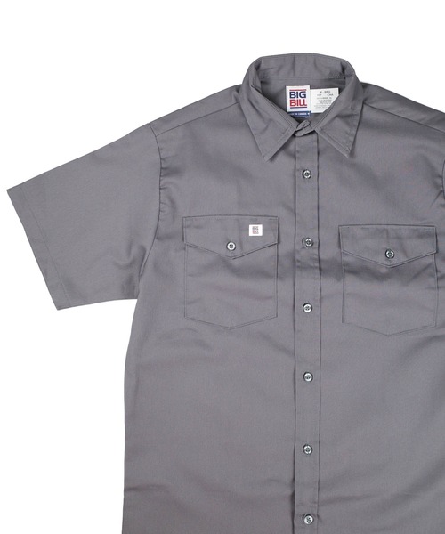 BIG BILL(ビッグビル)の「【T18】【BIGBILL/ビッグビル】PREMIUM SHORT-SLEEVE WORK SHIRT(シャツ/ブラウス・メンズ・ブラック/チャコールグレー/ネイビー/グリーン/タン・LARGE/MEDIUM)」の20枚目の写真