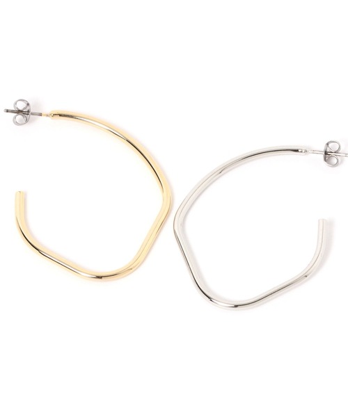 studio CLIP（スタディオクリップ）の「【daily CLIP】ニュアンスサークルフープピアス（ピアス（両耳用）・レディース・その他1/その他2・FREE）」の3枚目の写真