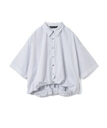 mizuiro ind ストライプハーフスリーブバルーンシャツ