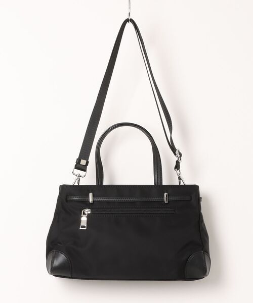 LAULEN（ローレン）の「nylon belted 2way handbag / ナイロンベルテッド2wayハンドバッグ（ハンドバッグ・レディース・ブラウン/ブラック/グレー・FREE）」の6枚目の写真