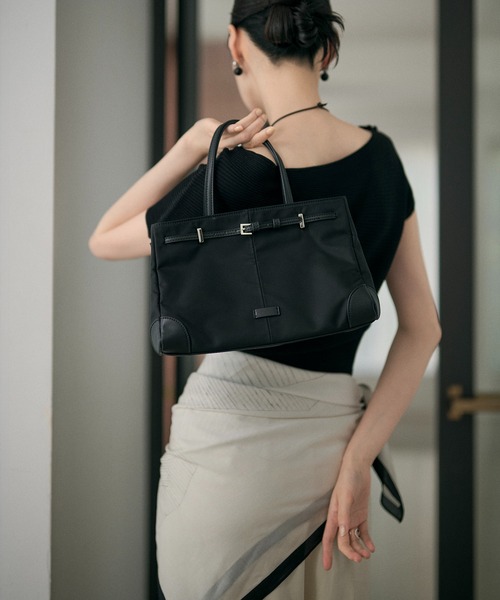 LAULEN（ローレン）の「nylon belted 2way handbag / ナイロンベルテッド2wayハンドバッグ（ハンドバッグ・レディース・ブラウン/ブラック/グレー・FREE）」の15枚目の写真