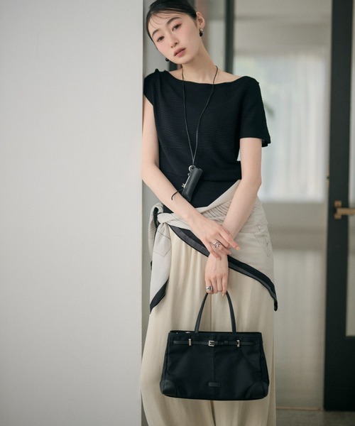 LAULEN（ローレン）の「nylon belted 2way handbag / ナイロンベルテッド2wayハンドバッグ（ハンドバッグ・レディース・ブラウン/ブラック/グレー・FREE）」の13枚目の写真