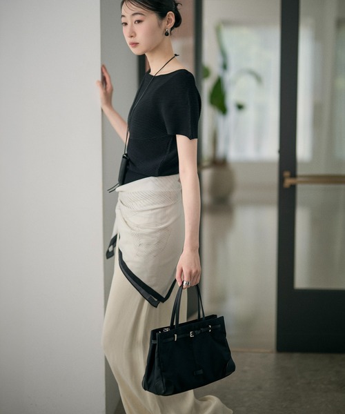 LAULEN（ローレン）の「nylon belted 2way handbag / ナイロンベルテッド2wayハンドバッグ（ハンドバッグ・レディース・ブラウン/ブラック/グレー・FREE）」の14枚目の写真