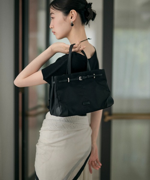 LAULEN（ローレン）の「nylon belted 2way handbag / ナイロンベルテッド2wayハンドバッグ（ハンドバッグ・レディース・ブラウン/ブラック/グレー・FREE）」の12枚目の写真