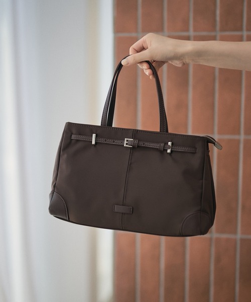 LAULEN（ローレン）の「nylon belted 2way handbag / ナイロンベルテッド2wayハンドバッグ（ハンドバッグ・レディース・ブラウン/ブラック/グレー・FREE）」の22枚目の写真