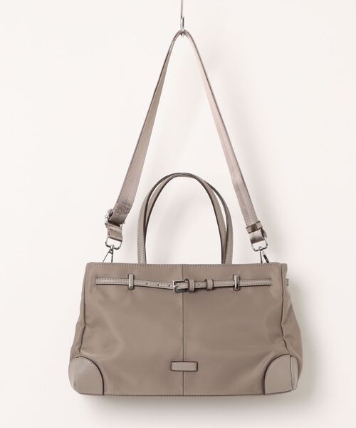 LAULEN（ローレン）の「nylon belted 2way handbag / ナイロンベルテッド2wayハンドバッグ（ハンドバッグ・レディース・ブラウン/ブラック/グレー・FREE）」の5枚目の写真