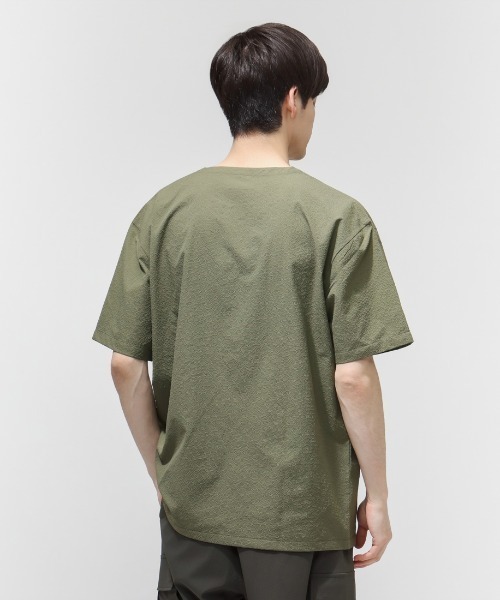 PUMA（プーマ）の「プーマ PUMA ESS ELEVATED ウーブン SS クルー（Tシャツ/カットソー・メンズ・サンドグレー/ネイビー/カーキ/ブラック・S/M/L/LL/3L）」の6枚目の写真
