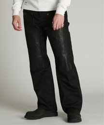 schott（ショット）の「Schott ショット LEATHER COMB. DOUBLE KNEE PANTS レザーコンビ ダブルニーパンツ（その他パンツ）」