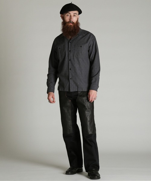 Schott(ショット)の「Schott/ショット/LEATHER COMB. DOUBLE KNEE PANTS/レザーコンビ ダブルニーパンツ(その他パンツ・メンズ・ブラック/ダークブラウン・30/36/34/32)」の12枚目の写真