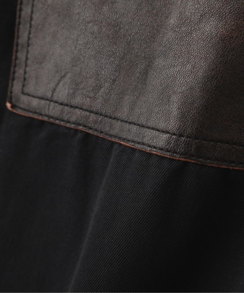 Schott(ショット)の「Schott/ショット/LEATHER COMB. DOUBLE KNEE PANTS/レザーコンビ ダブルニーパンツ(その他パンツ・メンズ・ブラック/ダークブラウン・30/36/34/32)」の17枚目の写真