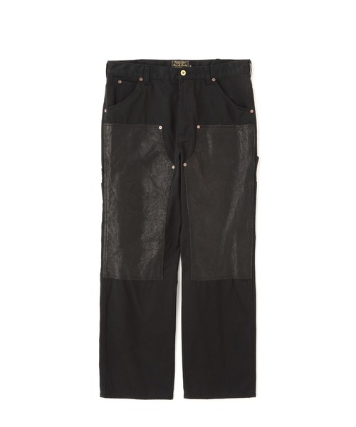 Schott(ショット)の「Schott/ショット/LEATHER COMB. DOUBLE KNEE PANTS/レザーコンビ ダブルニーパンツ(その他パンツ・メンズ・ブラック/ダークブラウン・30/36/34/32)」の13枚目の写真