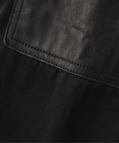 Schott(ショット)の「Schott/ショット/LEATHER COMB. DOUBLE KNEE PANTS/レザーコンビ ダブルニーパンツ(その他パンツ・メンズ・ブラック/ダークブラウン・30/36/34/32)」の14枚目の写真