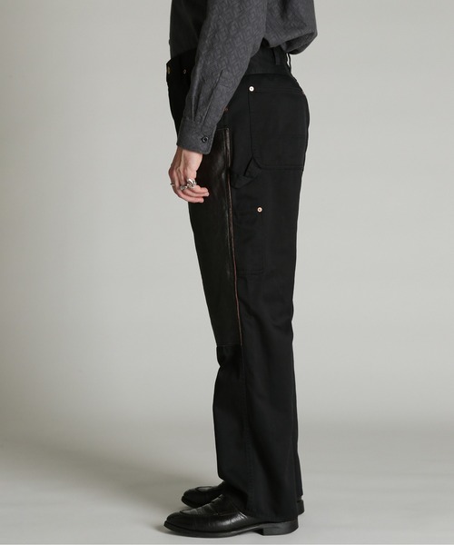 Schott(ショット)の「Schott/ショット/LEATHER COMB. DOUBLE KNEE PANTS/レザーコンビ ダブルニーパンツ(その他パンツ・メンズ・ブラック/ダークブラウン・30/36/34/32)」の5枚目の写真