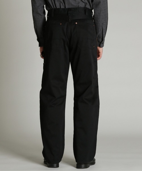 Schott(ショット)の「Schott/ショット/LEATHER COMB. DOUBLE KNEE PANTS/レザーコンビ ダブルニーパンツ(その他パンツ・メンズ・ブラック/ダークブラウン・30/36/34/32)」の6枚目の写真