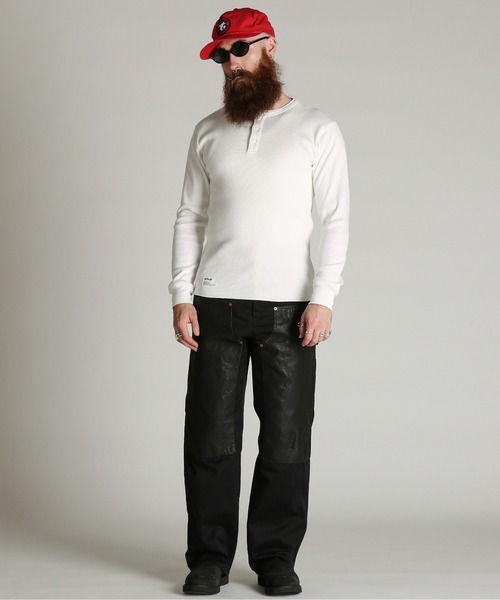 Schott(ショット)の「Schott/ショット/LEATHER COMB. DOUBLE KNEE PANTS/レザーコンビ ダブルニーパンツ(その他パンツ・メンズ・ブラック/ダークブラウン・30/36/34/32)」の11枚目の写真