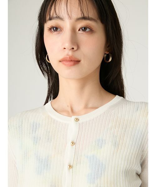 FRAY I.D（フレイアイディー）の「シルクコットンシアーリブカーディガン（カーディガン/ボレロ・レディース・ブラック/シルバー/ターコイズブルー/ホワイト・F）」の13枚目の写真