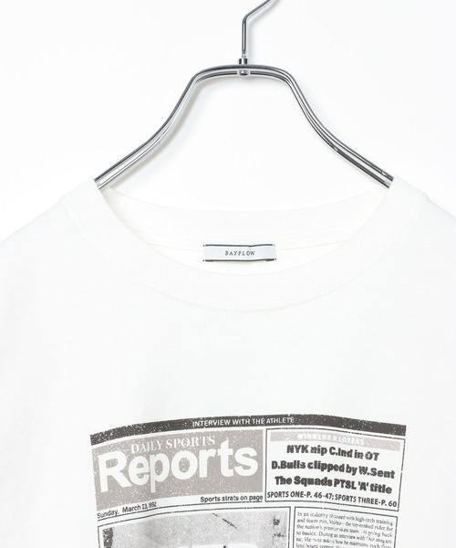 BAYFLOW(ベイフロー)の「Charmy report TEE(Tシャツ/カットソー・メンズ・オフホワイト/グレー・MEDIUM/LARGE)」の7枚目の写真
