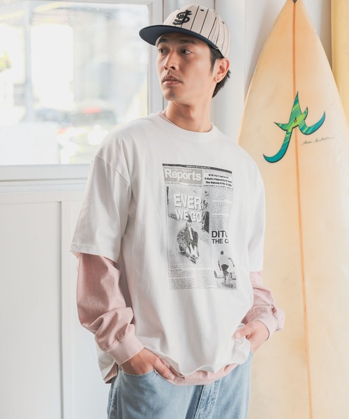 BAYFLOW(ベイフロー)の「Charmy report TEE(Tシャツ/カットソー・メンズ・オフホワイト/グレー・MEDIUM/LARGE)」の11枚目の写真