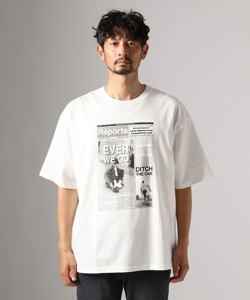 BAYFLOW(ベイフロー)の「Charmy report TEE(Tシャツ/カットソー・メンズ・オフホワイト/グレー・MEDIUM/LARGE)」の3枚目の写真