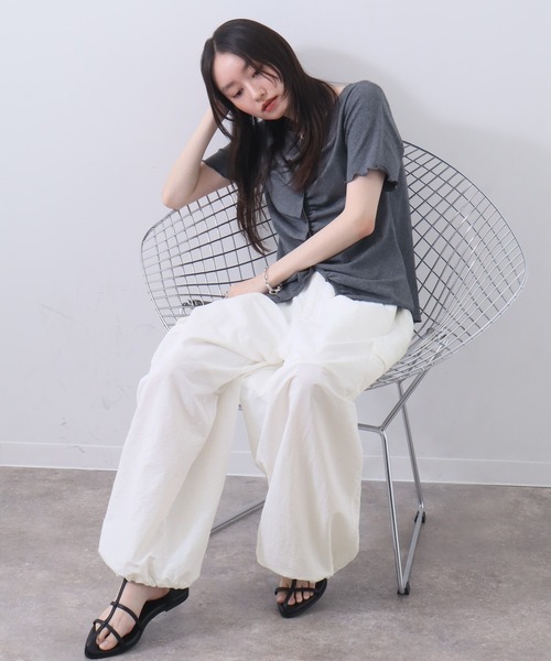 NOGLE(ノグル)の「【NOGLE/ノグル】ナイロンワイドカーゴパンツ(カーゴパンツ・レディース・ホワイト/チャコール/ブラック/ミント・S/M)」の22枚目の写真