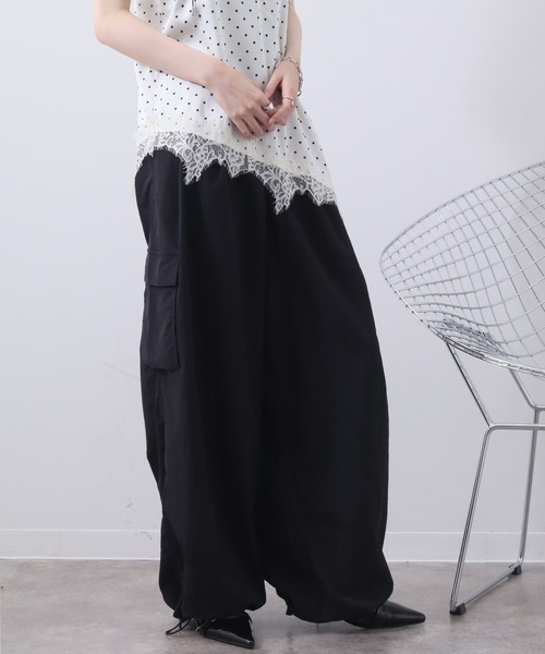 NOGLE(ノグル)の「【NOGLE/ノグル】ナイロンワイドカーゴパンツ(カーゴパンツ・レディース・ホワイト/チャコール/ブラック/ミント・S/M)」の19枚目の写真