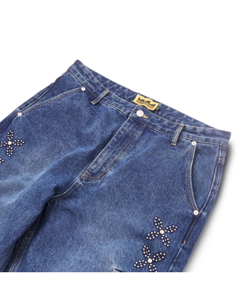 GARMENTS FAB(ガーメンツファブ)の「Gemstone Denim Cargo Pants (BLUE)(デニムパンツ・レディース・その他・LARGE/MEDIUM)」の3枚目の写真