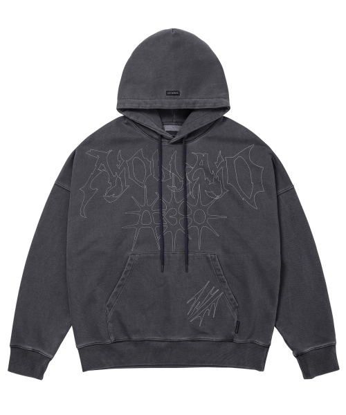 AJOBYAJO（アジョバイアジョ）の「[PBA] SB VNJ Logo Washed Hoodie [CHARCOAL]（パーカー・メンズ・その他・LARGE/X-LARGE）」の4枚目の写真