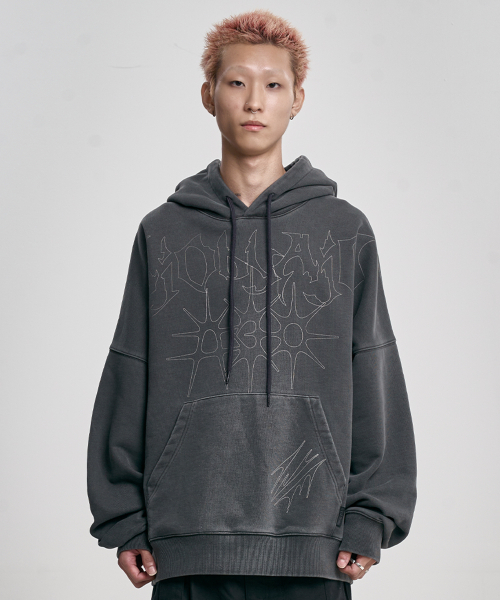 AJOBYAJO（アジョバイアジョ）の「[PBA] SB VNJ Logo Washed Hoodie [CHARCOAL]（パーカー・メンズ・その他・LARGE/X-LARGE）」の8枚目の写真