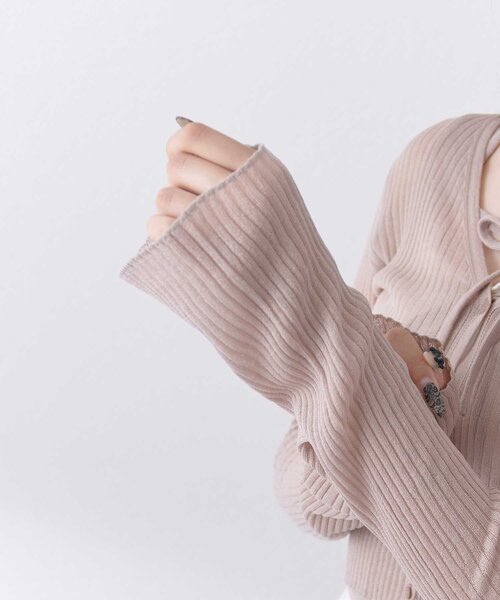 Belle Charme(ベルシャルム)の「【Belle Charme】Sheer Light Cardigan(カーディガン/ボレロ・レディース・ブラック/オフホワイト/ベージュ・FREE)」の13枚目の写真