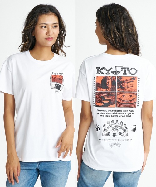 BILLABONG（ビラボン）の「BILLABONG ウィメンズ DESTINATION KYOTO TEE Tシャツ 【2026年夏モデル】（Tシャツ/カットソー・レディース・ブラック/ホワイト・MEDIUM）」の2枚目の写真