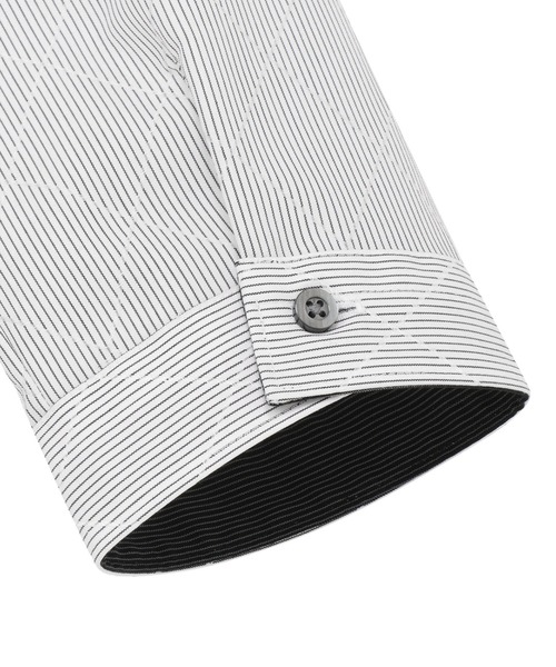 TOKYO SHIRTS(トウキョウシャツ)の「形態安定ノンアイロン レギュラー 7分袖ビジネスワイシャツ(ビジネスシャツ・レディース・グレー・S/M/L/LL)」の4枚目の写真