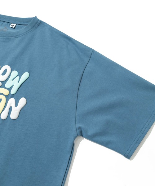 go slow caravan(ゴースローキャラバン)の「シリコンバイオ ヒッピーロゴ ゆったり TEE(Tシャツ/カットソー・メンズ・ライトグレー/ブルー・MEDIUM/LARGE/X-LARGE)」の5枚目の写真