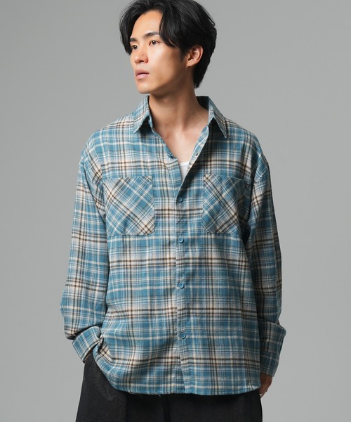 En serio TOKYO（エンソリオトーキョー）の「チェックシャツ（シャツ/ブラウス・メンズ・ブルー/イエロー・LARGE/MEDIUM/X-LARGE）」の2枚目の写真