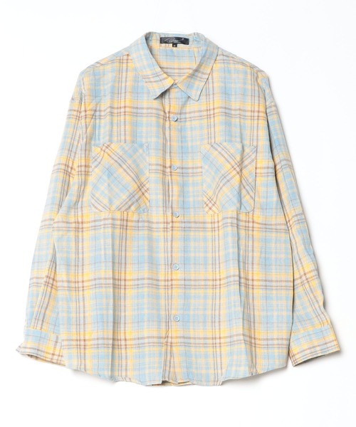 En serio TOKYO（エンソリオトーキョー）の「チェックシャツ（シャツ/ブラウス・メンズ・ブルー/イエロー・LARGE/MEDIUM/X-LARGE）」の8枚目の写真