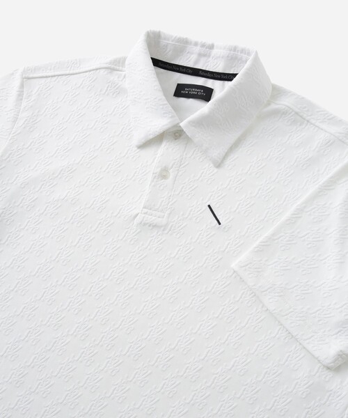 Saturdays Golf(サタデーズゴルフ)の「Hs Jaquard Shirt(ポロシャツ・メンズ・ホワイト/ブラウン・M/L)」の15枚目の写真