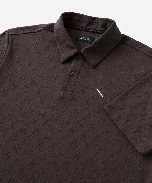 Saturdays Golf(サタデーズゴルフ)の「Hs Jaquard Shirt(ポロシャツ・メンズ・ホワイト/ブラウン・M/L)」の16枚目の写真