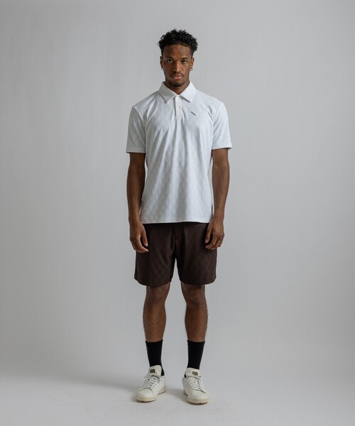 Saturdays Golf(サタデーズゴルフ)の「Hs Jaquard Shirt(ポロシャツ・メンズ・ホワイト/ブラウン・M/L)」の5枚目の写真