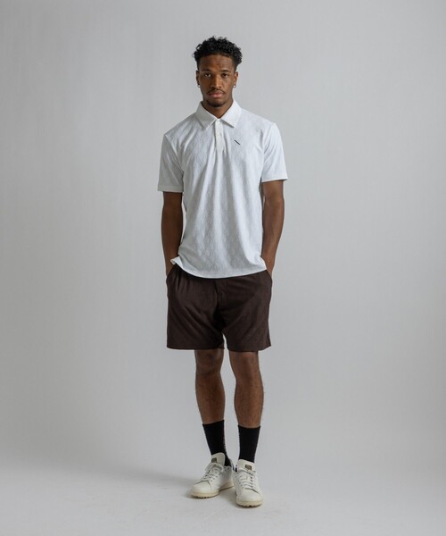 Saturdays Golf(サタデーズゴルフ)の「Hs Jaquard Shirt(ポロシャツ・メンズ・ホワイト/ブラウン・M/L)」の8枚目の写真