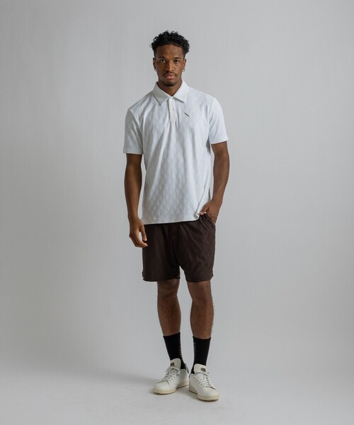 Saturdays Golf(サタデーズゴルフ)の「Hs Jaquard Shirt(ポロシャツ・メンズ・ホワイト/ブラウン・M/L)」の10枚目の写真