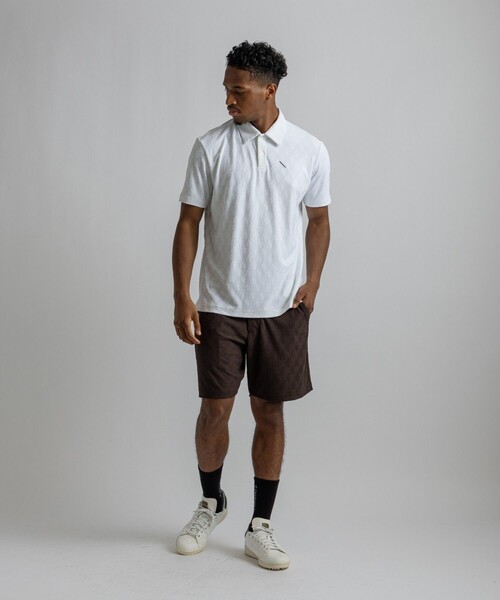 Saturdays Golf(サタデーズゴルフ)の「Hs Jaquard Shirt(ポロシャツ・メンズ・ホワイト/ブラウン・M/L)」の11枚目の写真