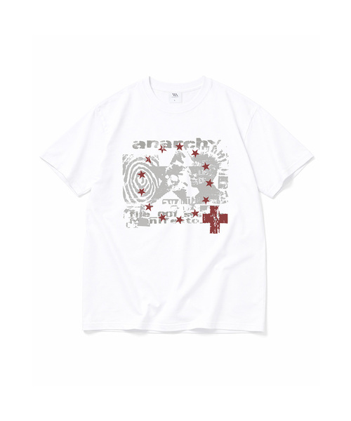 VENHIT(ベンヒット)の「アナーキー クールコットン 半袖Tシャツ(Tシャツ/カットソー・レディース・ホワイト/ブラック・LARGE/X-LARGE/SMALL/MEDIUM)」の1枚目の写真