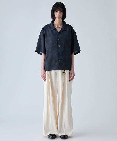 VELNUS(ベルナス)の「【VELNUS】〈Easy-Care, UV-Protective & Quick-Dry〉 Abstract Art Drape Open-Collar Short-Sleeve Shirt/《イージーケア・UVカット・速乾》ニュアンスアートドレープオープンカラー半袖シャツ(シャツ/ブラウス・メンズ・ホワイト/ブラック・S/M/L)」の13枚目の写真