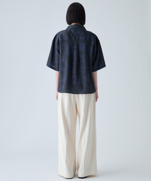 VELNUS(ベルナス)の「【VELNUS】〈Easy-Care, UV-Protective & Quick-Dry〉 Abstract Art Drape Open-Collar Short-Sleeve Shirt/《イージーケア・UVカット・速乾》ニュアンスアートドレープオープンカラー半袖シャツ(シャツ/ブラウス・メンズ・ホワイト/ブラック・S/M/L)」の15枚目の写真