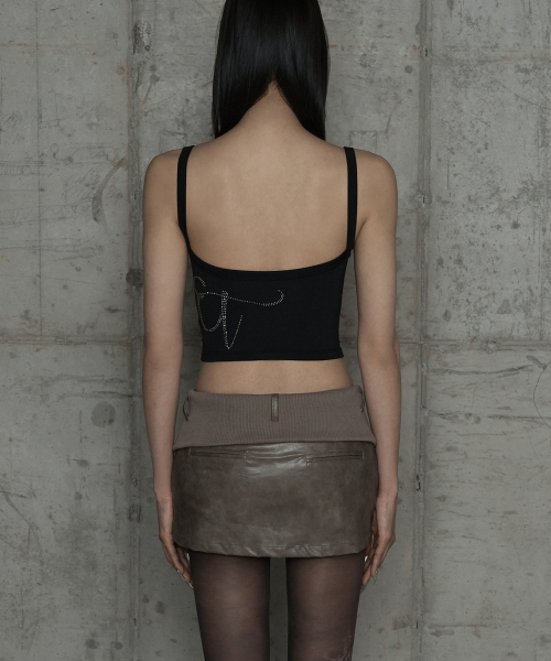 ETRE AU SOMMET(エトレオソメ)の「Cross Hotfix Backless Sleeve (Black)(Tシャツ/カットソー・レディース・ブラック・FREE)」の3枚目の写真
