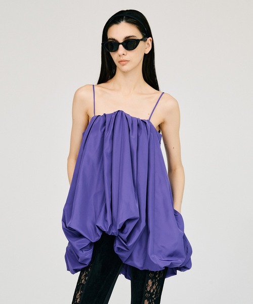PRANK PROJECT(プランクプロジェクト)の「【2026Summer Pre-Order】イレギュラーヘムバルーンチュニック / Irregular Hem Balloon Tunic(チュニック・レディース・パープル/ホワイト/ブラック・FREE)」の3枚目の写真